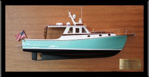 Wilbur 38 Sedan custom half model with deck details