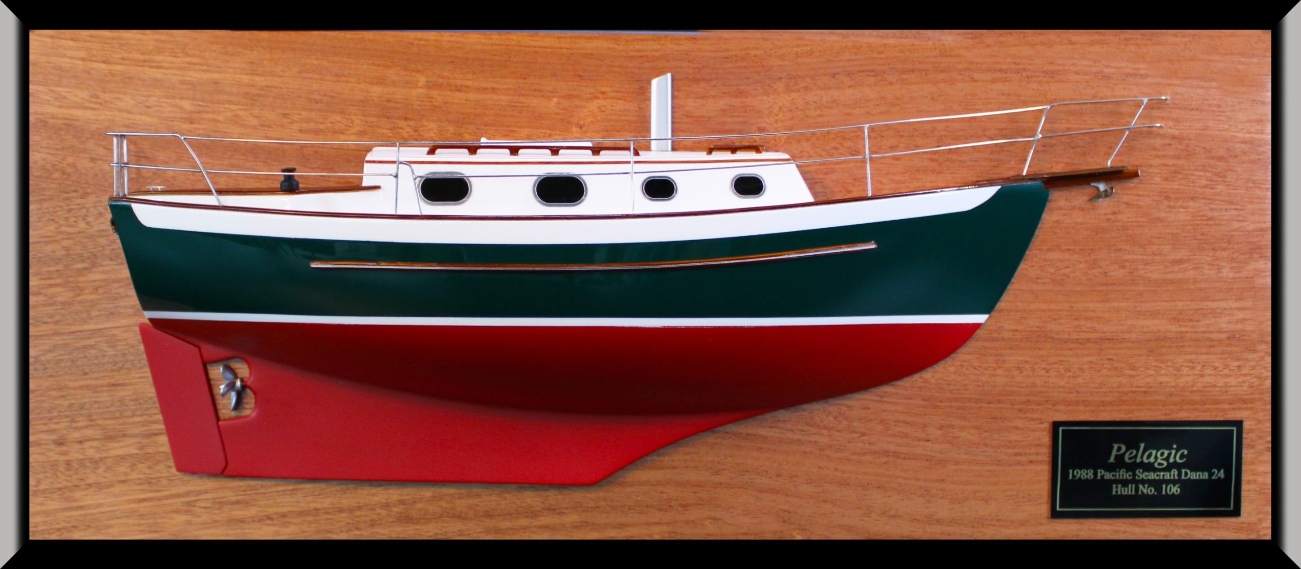 Pacific Seacraft Dana 24 magnificent half model with deck details