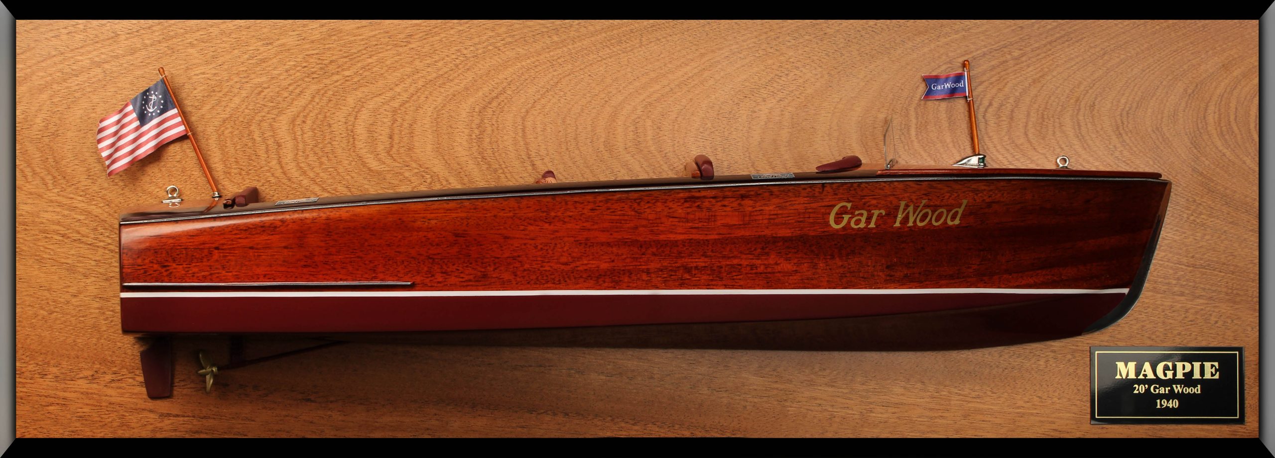 Own the Glamour: Gar Wood Utility 20.6 Half Model, Scale 1/12 - immagine 2