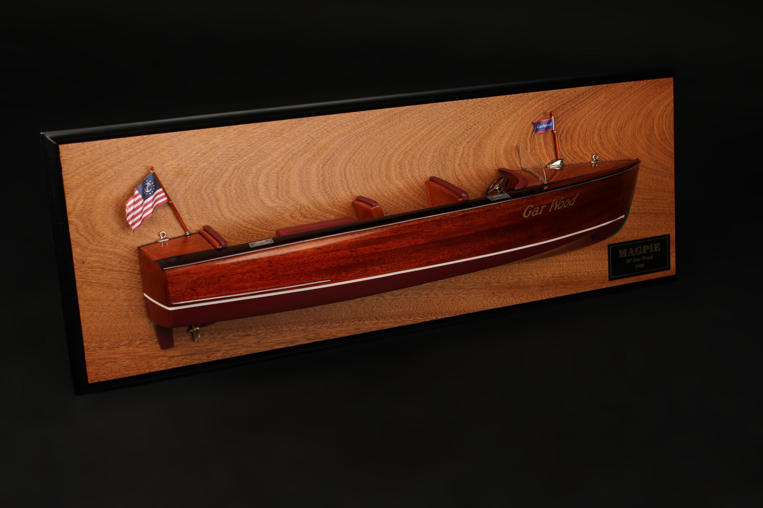 Own the Glamour: Gar Wood Utility 20.6 Half Model, Scale 1/12