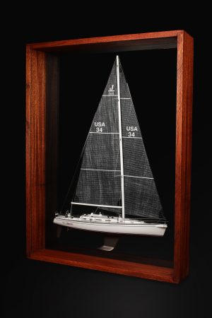 The J/160 Framed Half Model - Luxury Cruising, Gallery-Ready