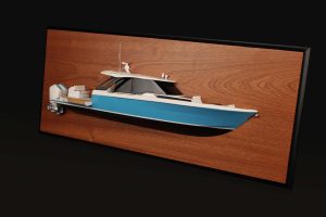 Tiara 56 LS: Bespoke Half Model with Deck Details, Scale 1/32