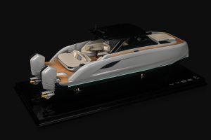 Handcrafted Vybe 43 Yacht Model, 1/25 Scale