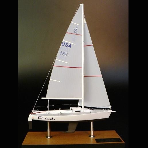 Custom Desk Models - JBoats - J80 desk model - Abordage