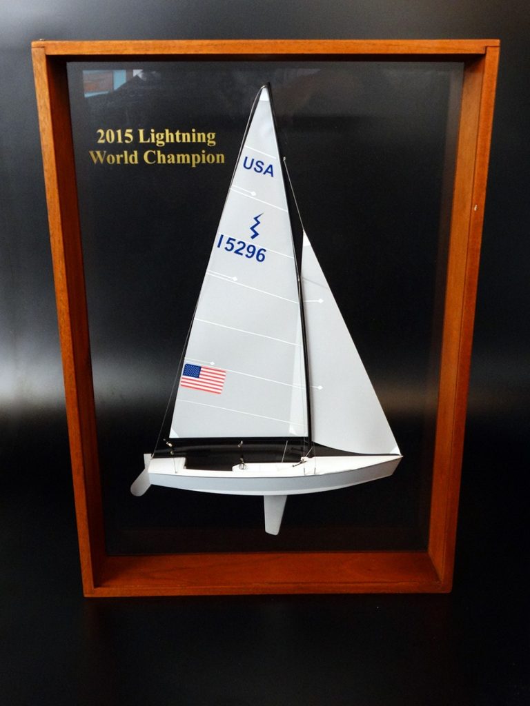 Custom Half Models - International Lightning Class - International Lightning Class framed half model - Abordage