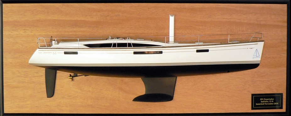 Custom Half Models - Jeanneau - Jeanneau 53 Sun Odyssey Half Model with deck details - Abordage