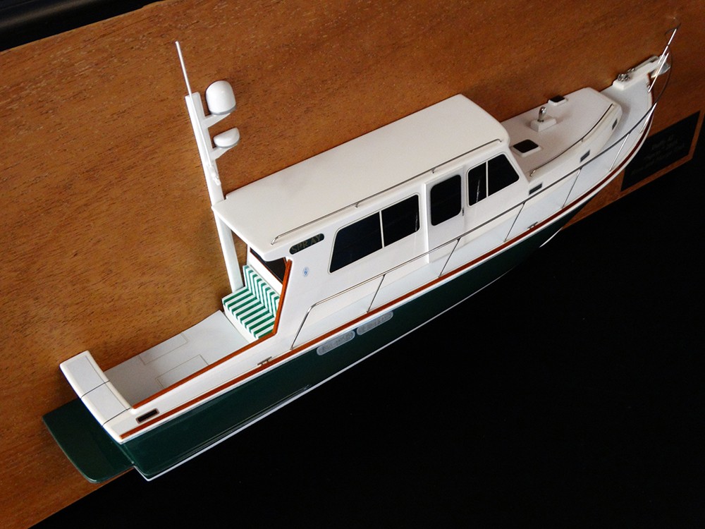 Custom Half Models - Atlantic Boat Company - Duffy 42 half model with deck details - Abordage