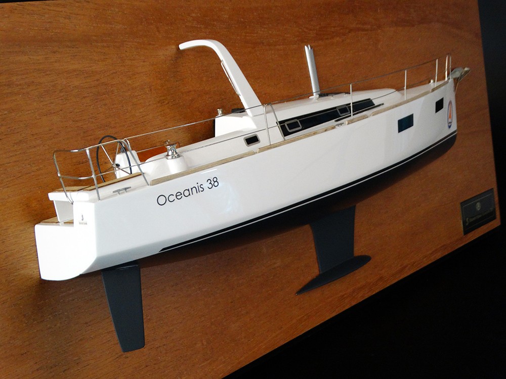 Custom Half Models - Beneteau - Beneteau Oceanis 38 half model with deck details - Abordage