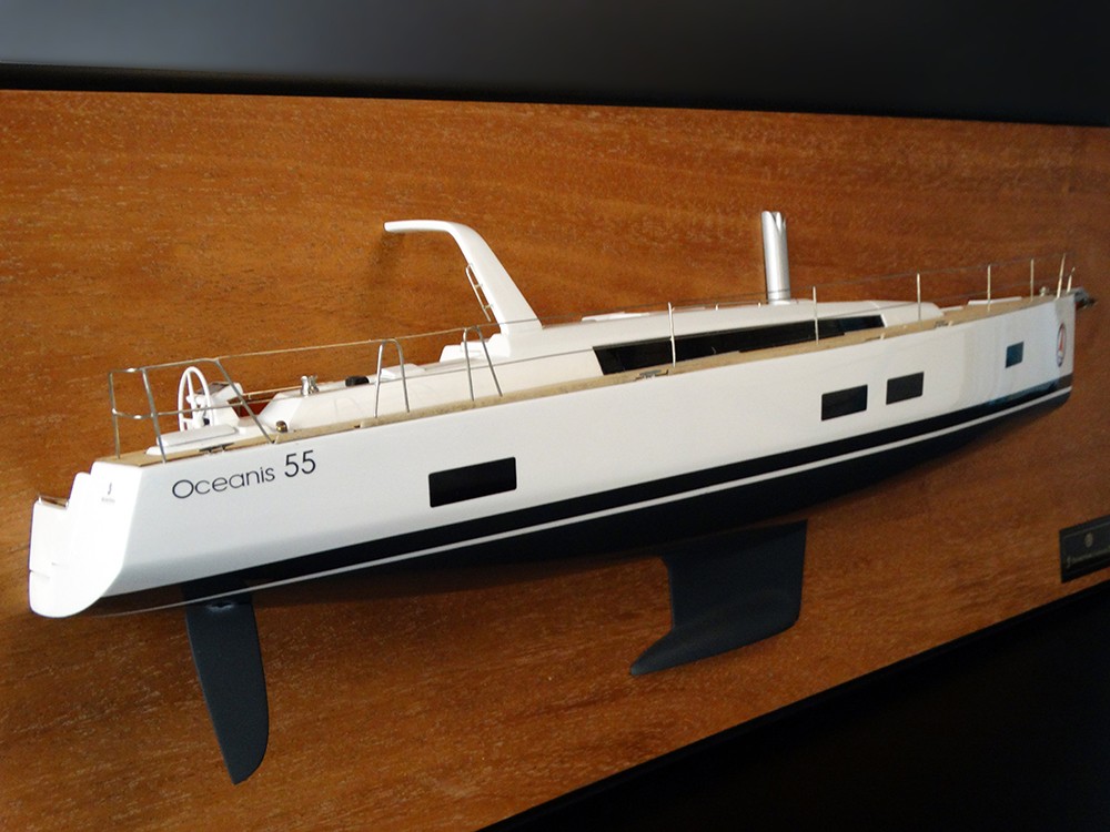 Custom Half Models - Beneteau - Beneteau Oceanis 55 half model with deck details - Abordage