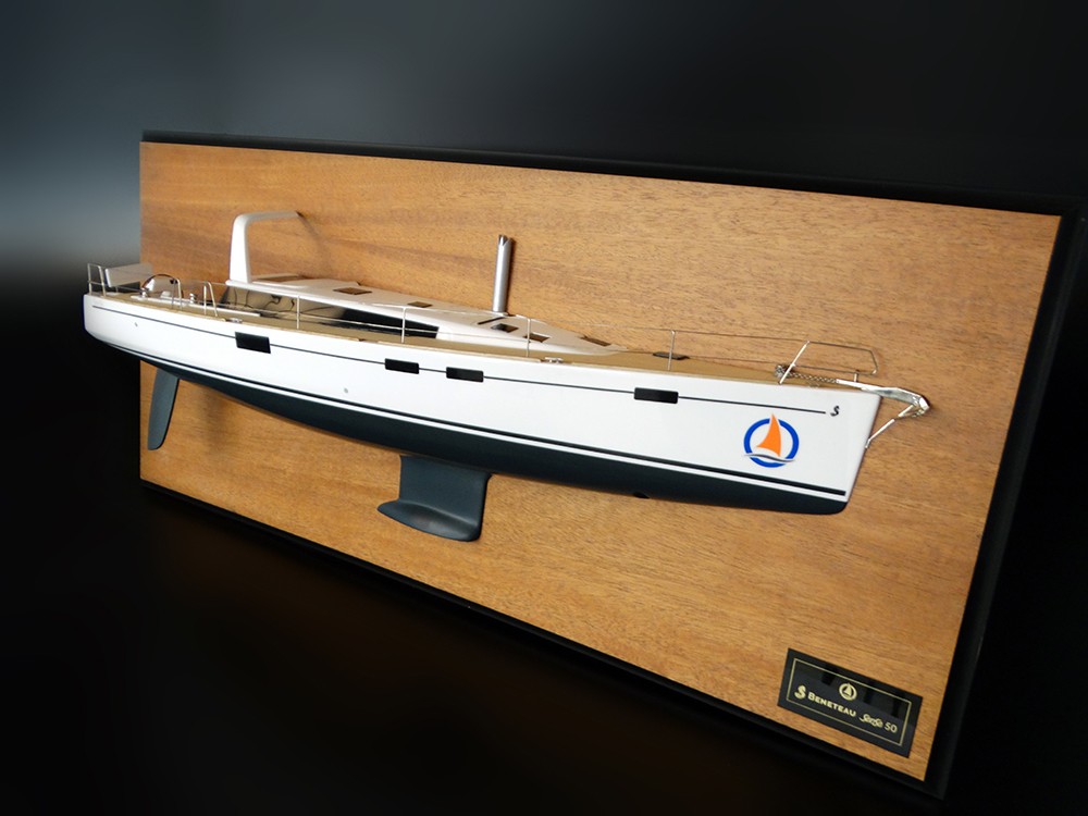 Custom Half Models - Beneteau - Beneteau Sense 50 half model with deck details - Abordage