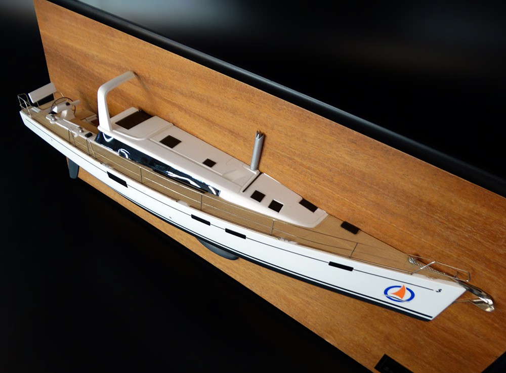 Custom Half Models - Beneteau - Beneteau Sense 50 half model with deck details - Abordage