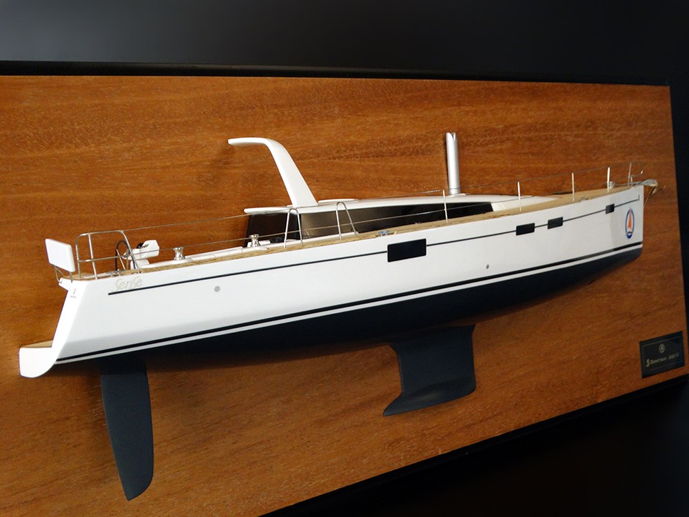 Custom Half Models - Beneteau - Beneteau Sense 50 half model with deck details - Abordage