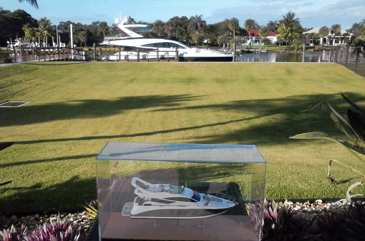 Custom Desk Models - Sea Ray - Sea Ray L650 Flybridge desk model - Abordage