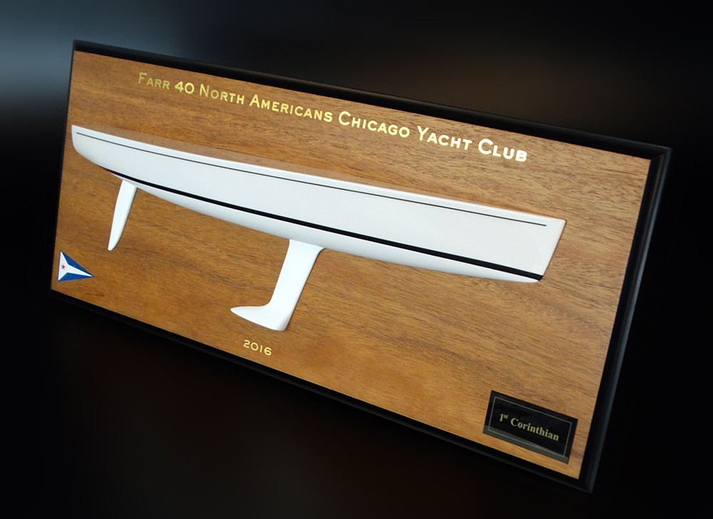 Custom Half Models - Farr - Farr 40 half hull trophy - Abordage