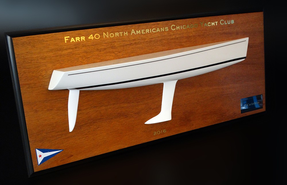 Custom Half Models - Farr - Farr 40 half hull trophy - Abordage