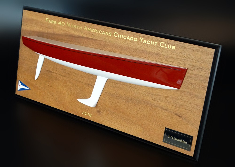 Custom Half Models - Farr - Farr 40 half hull trophy - Abordage