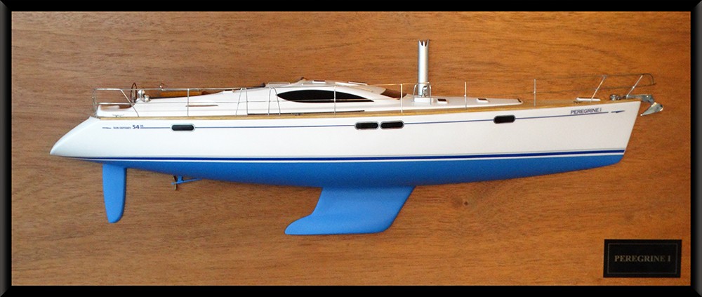 Custom Half Models - Jeanneau - Jeanneau Sun Odyssey 54 DS half model with deck details - Abordage