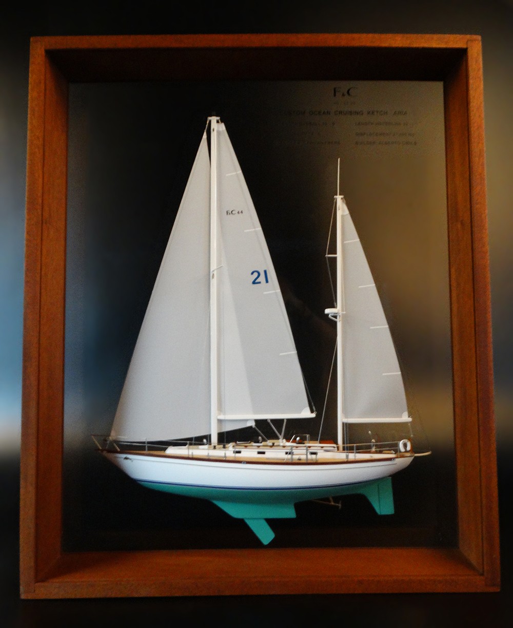 Custom Half Models - - F&C 44 Ketch framed half model - Abordage