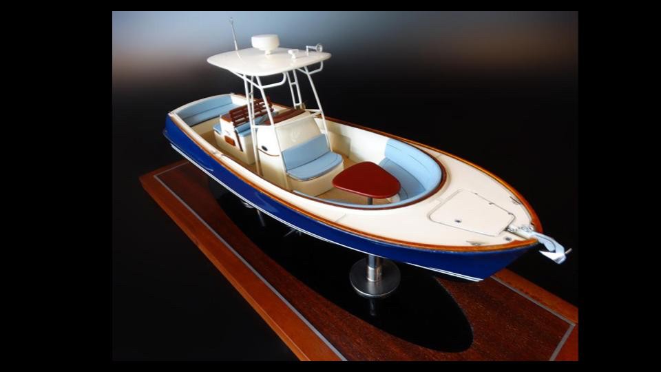 Custom Desk Models - Hinckley - Hinckley 29 Center Console desk model - Abordage