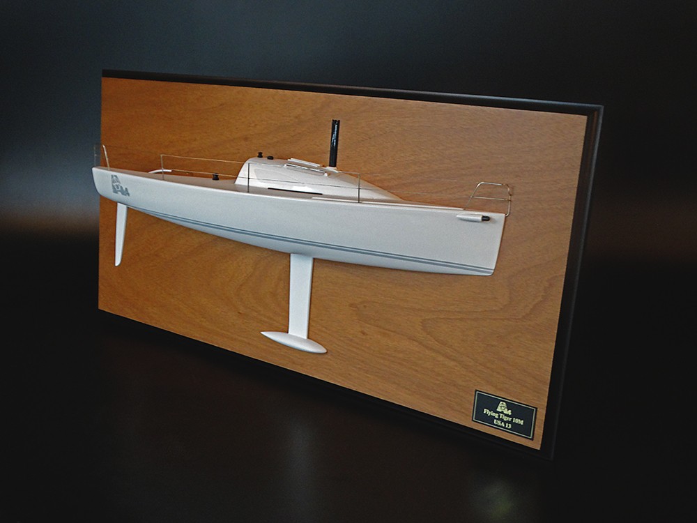 Custom Half Models - Flying Tiger Boats - Flying Tiger 10m half model with deck details - Abordage