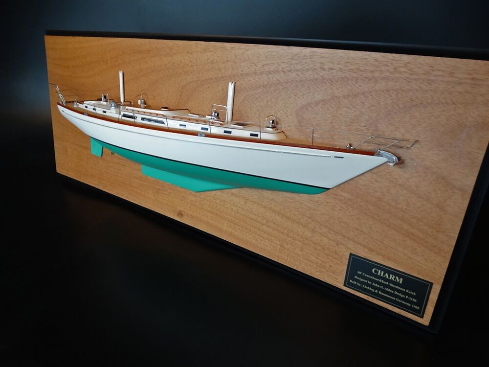 Custom Half Models - JOHN G. ALDEN DESIGN - Alden 70 custom half model with deck details - Abordage
