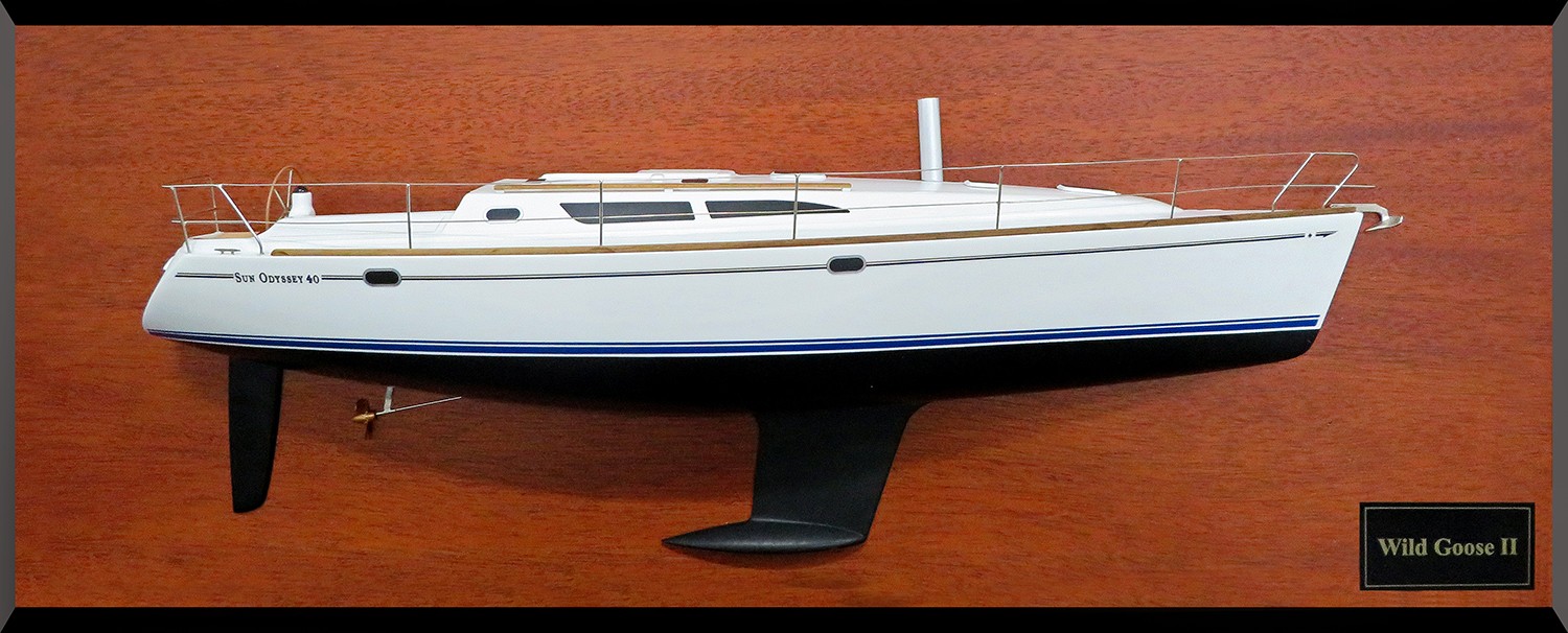 Custom Half Models - Jeanneau - Jeanneau Sun Odyssey 40 half model with deck details - Abordage