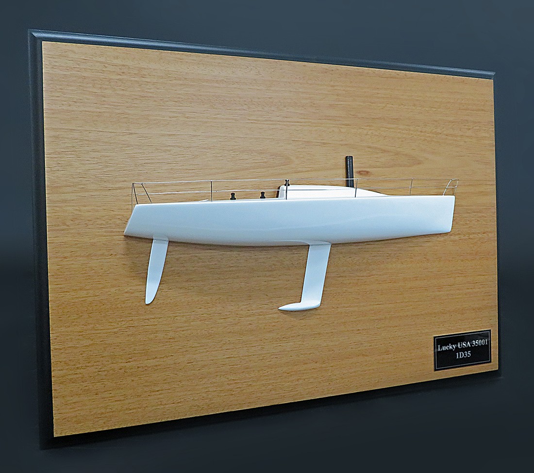 Custom Half Models - - One Design 35 custom half model with deck details - Abordage