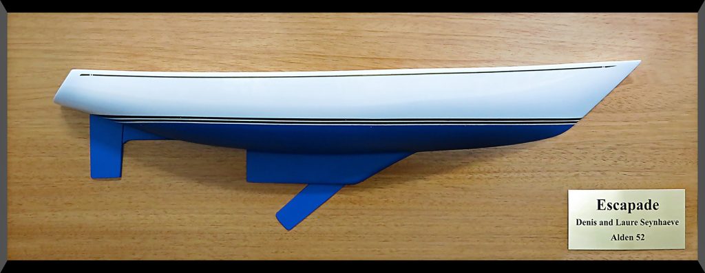 Custom Half Models - JOHN G. ALDEN DESIGN - Alden 52 centerboard half hull - Abordage