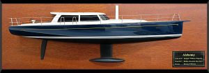 Custom Half Models - Hinckley - Hinckley SW 53 custom half model with deck details - Abordage