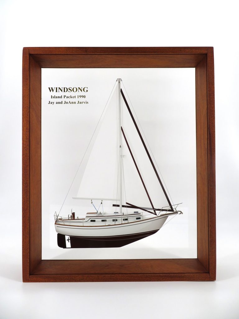 Custom Half Models - Island Packet Yachts - Island Packet 32 framed half model - Abordage