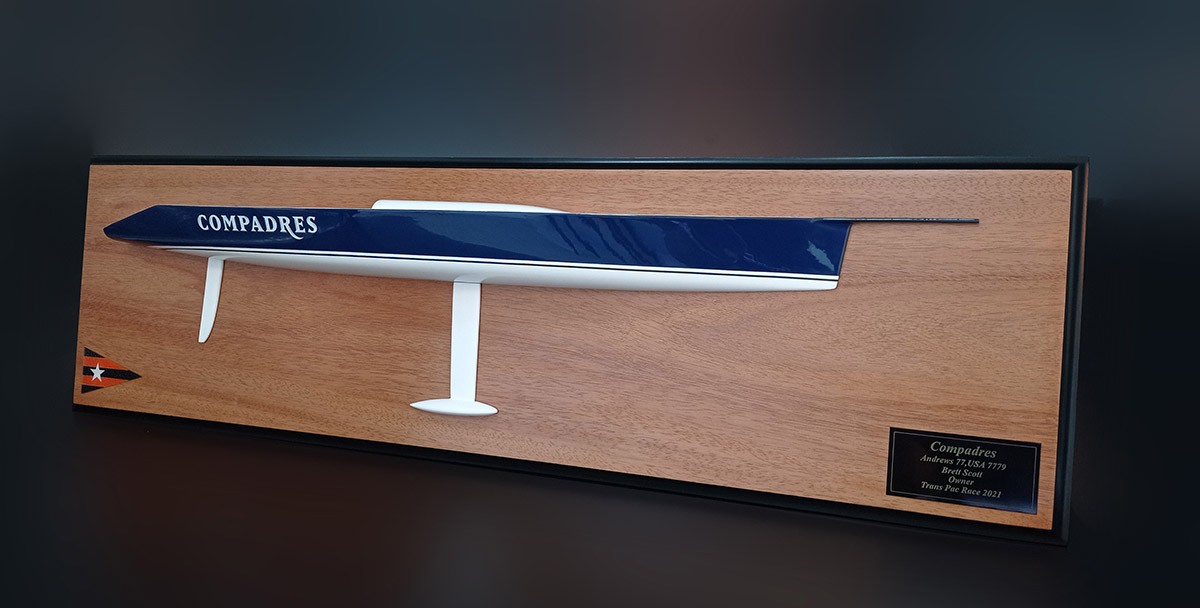 Custom Half Models - - Turbo Sled 77 Racing sailboat custom half hull - Abordage