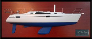 Custom Half Models - Catalina - Catalina 315 custom half model with deck details replica - Abordage