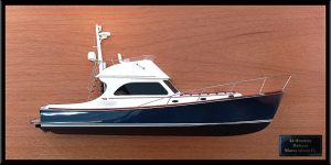 Custom Half Models - Hinckley - Hinckley Talaria 44 FlyBridge custom half model with deck details - Abordage