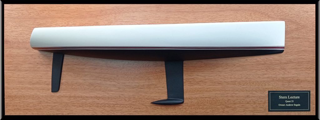Custom Half Models - - QUEST 33S, Rodger Martin Yacht Designs flush deck half hull - Abordage