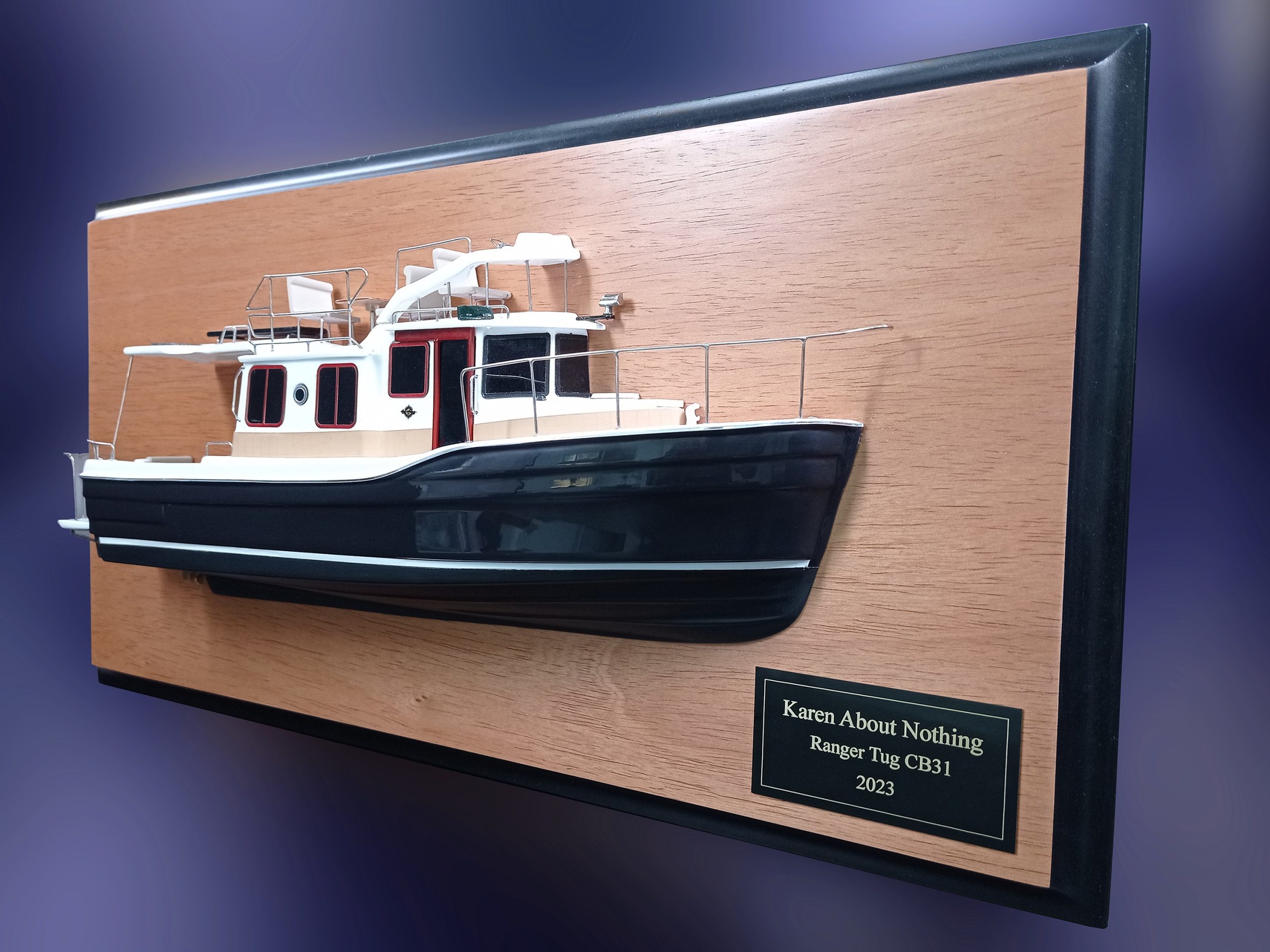 Custom Half Models - Ranger Tugs - Ranger Tug 31CB custom half model with deck details - Abordage