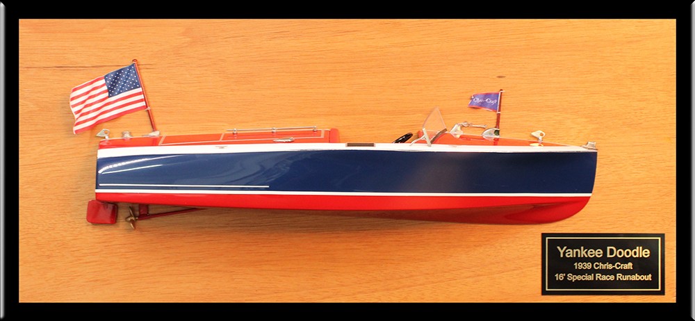 16’ Special Race Runabout of 1939 custom half model with deck details