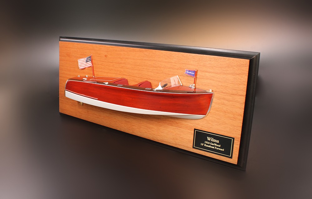 GarWood 18’ Double Cockpit Runabout - 1934 custom half model