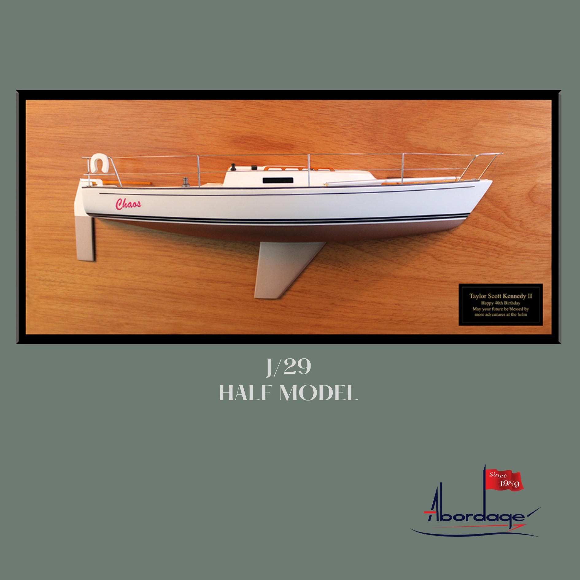 J/29 custom half hull replica