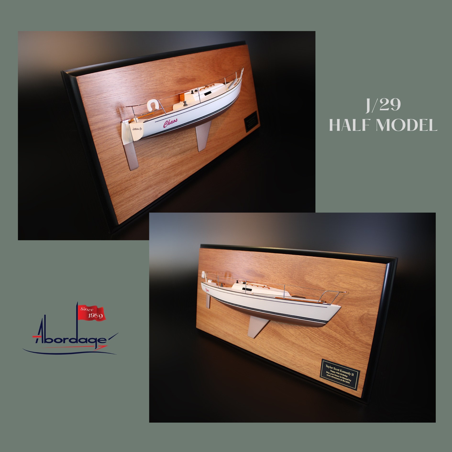 J/29 custom half hull replica