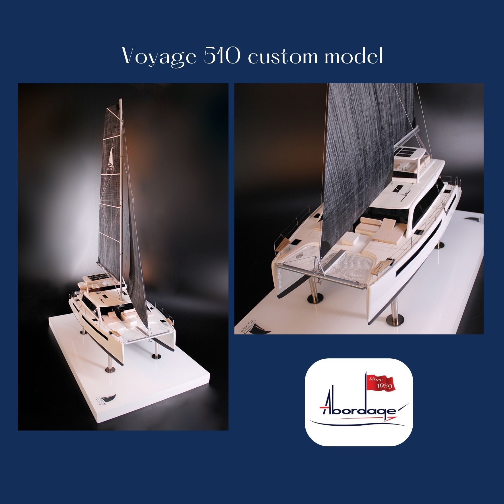 Voyage 510 catamaran custom model