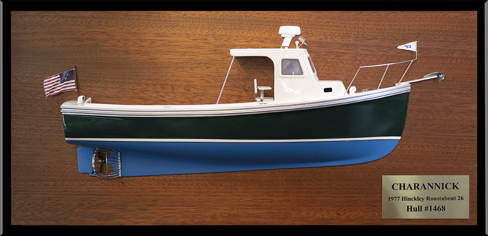 Hinckley Roustabout 26 custom half model with deck details