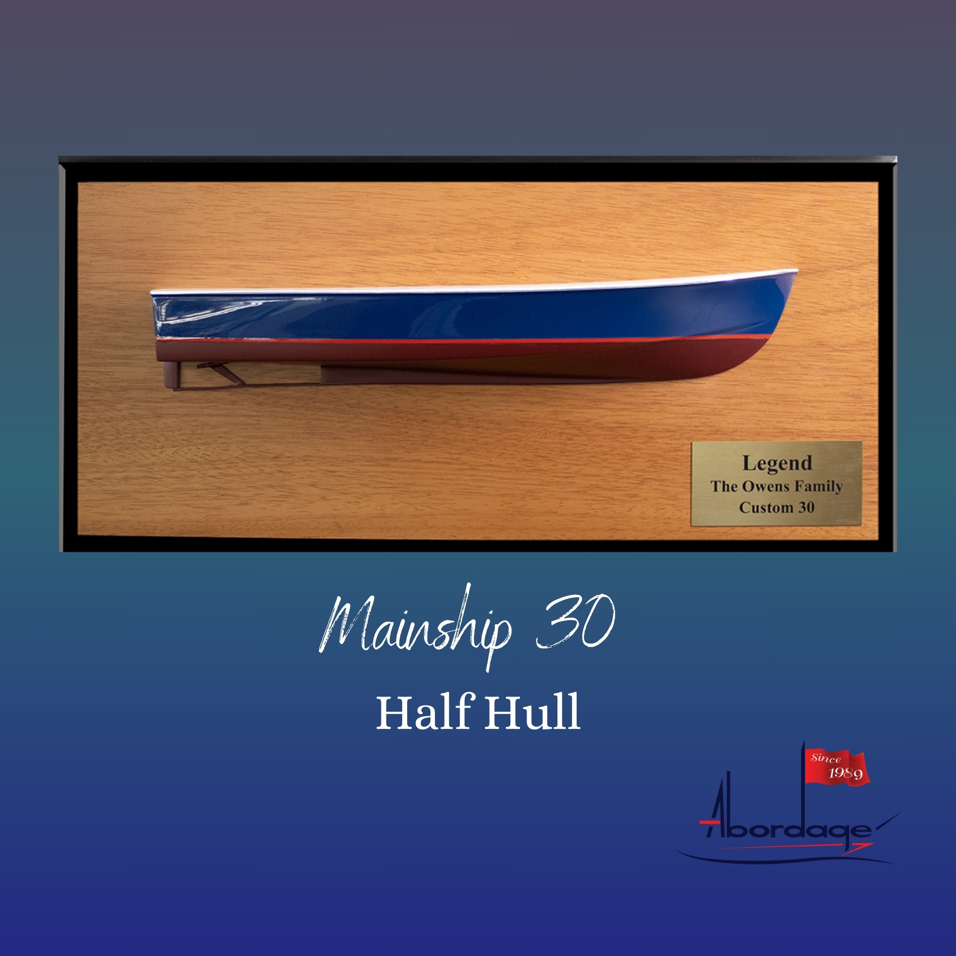 Mainship 30 power boat custom half hull