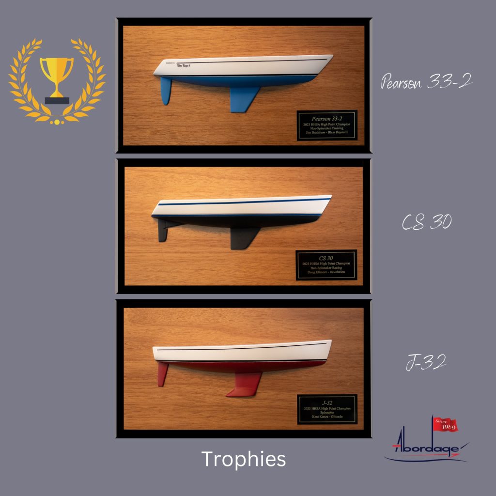 Pearson 33-2, CS 30, J-32 Half hulls and Trophies