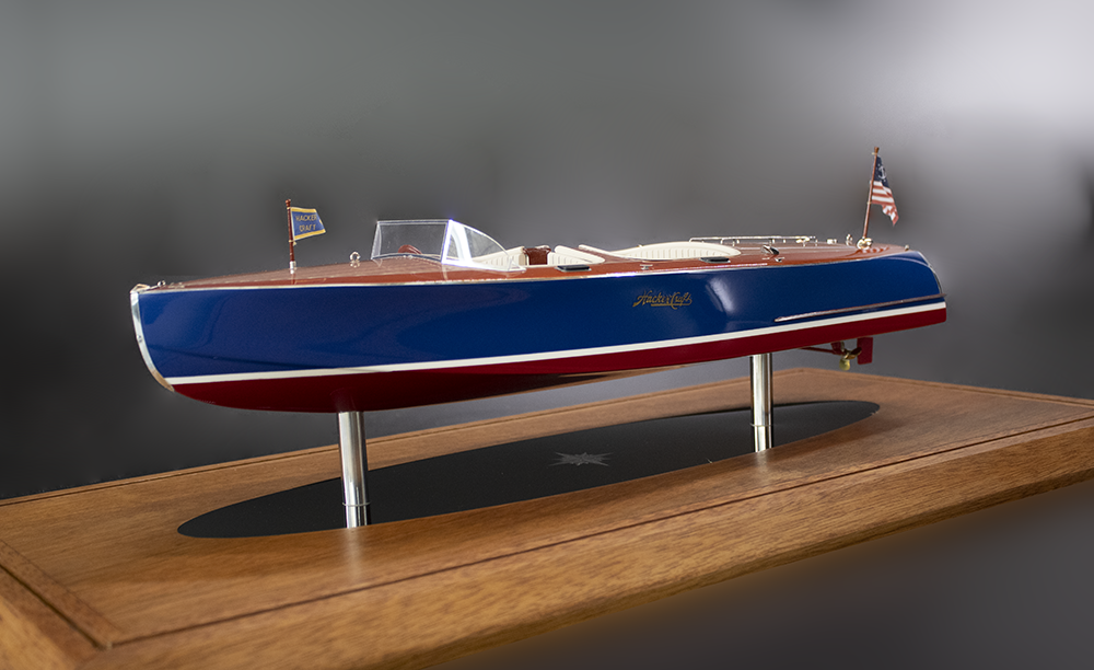 Hacker Craft HC Special Runabout 22 "SERENITY NOW!" model of 18”LOA-CM + DC