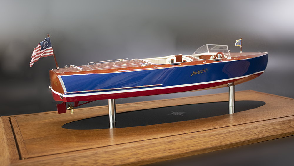 Hacker Craft HC Special Runabout 22 "SERENITY NOW!" model of 18”LOA-CM + DC