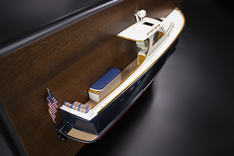 Hinckley Picnic 36 custom half model with deck details