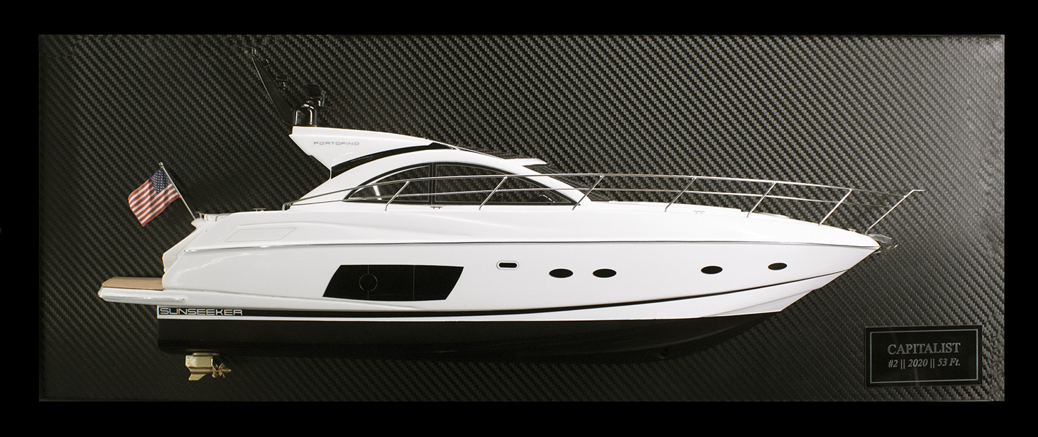 Sunseeker Portofino 48 custom model with deck details