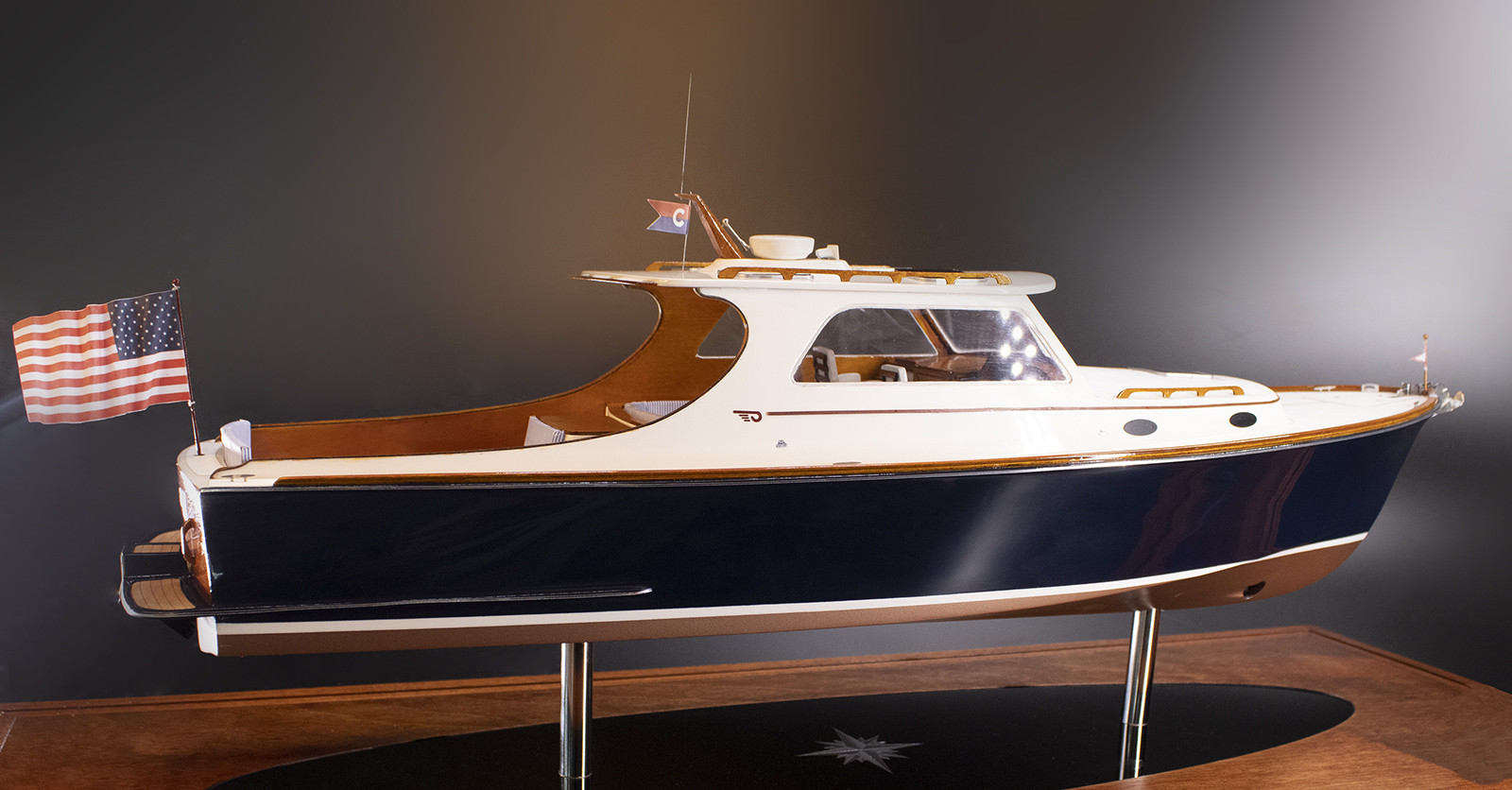 Hinckley Picnic boat 36 custom model replica