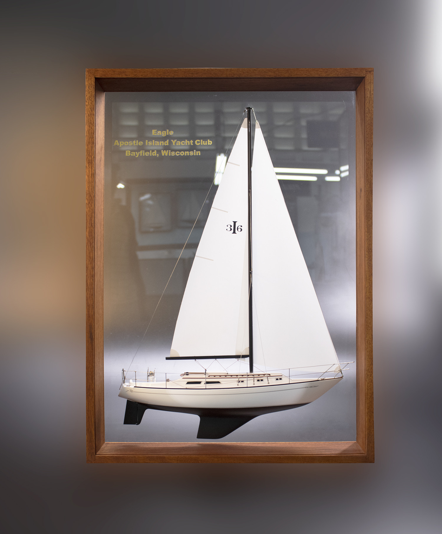 Islander 36 framed half model