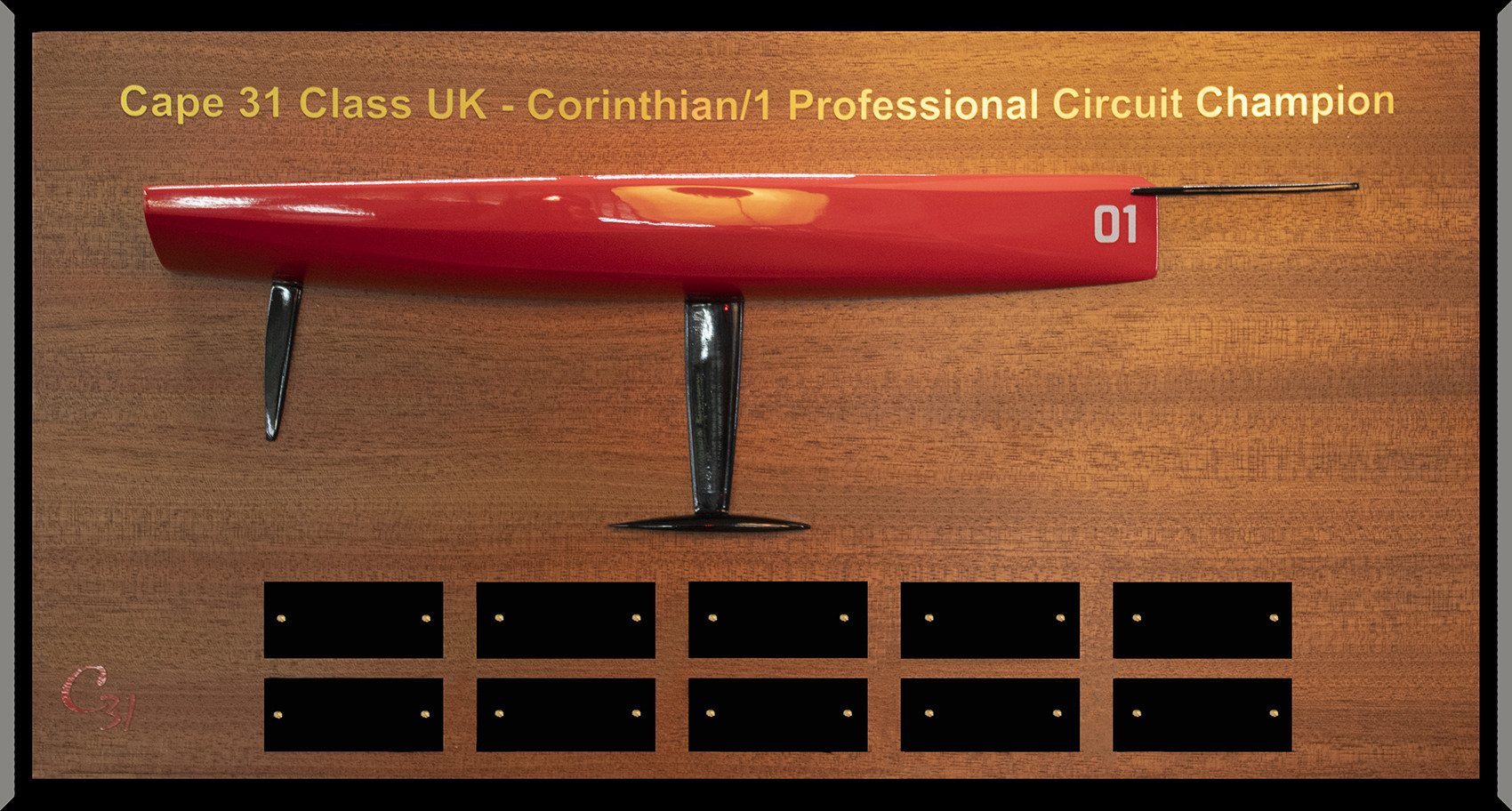Cape 31, UK Circuit Corinthian Champion half model trophy
